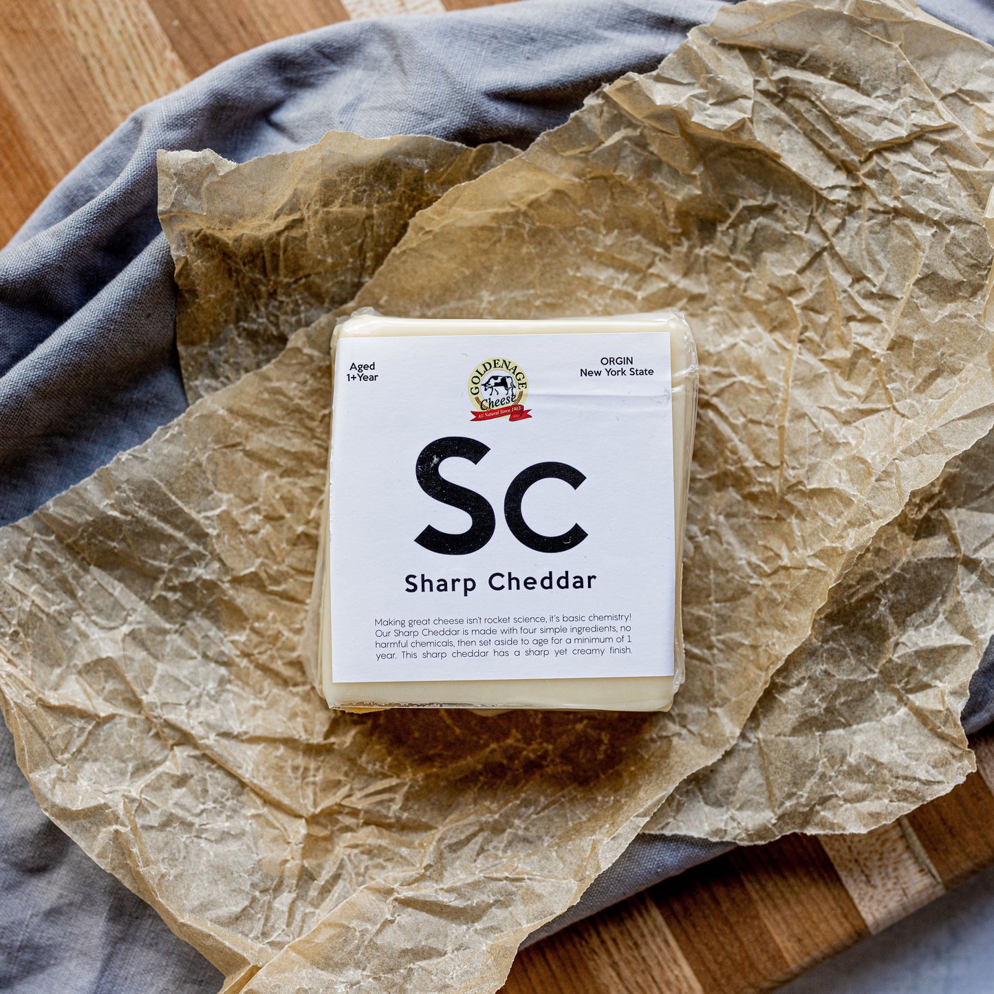 Sharp Cheddar, Aged 8-12 Mos. – Golden Age Cheese